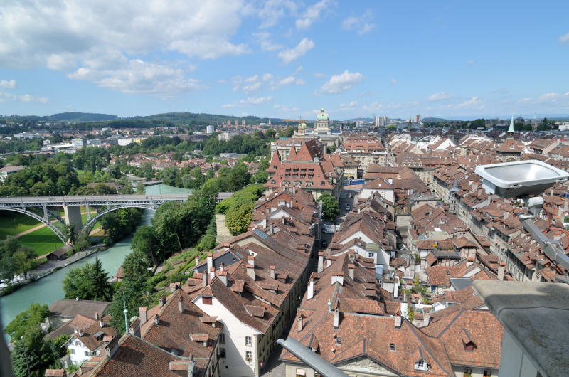 大聖堂[Münster]の尖塔からの眺望「西方向」(ベルン)